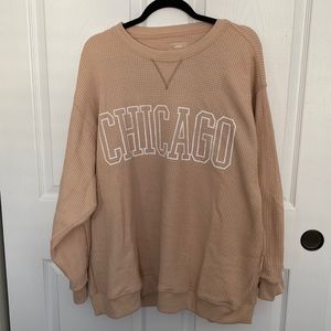 Aerie Waffle CHICAGO crew neck sweatshirt